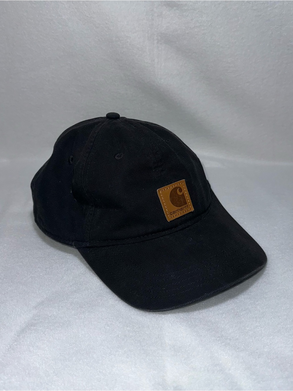 Carhartt Black Canvas Logo Patch Adjustable Workwear Hat